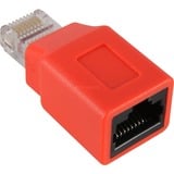 goobay 68912 cambiador de género para cable RJ-45 Rojo, Adaptador rojo, RJ-45, RJ-45, Rojo, A granel