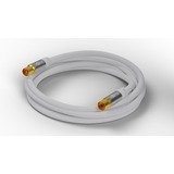 goobay 70313 cable coaxial 1 m Blanco blanco, 1 m, Coaxial, Coaxial, Blanco