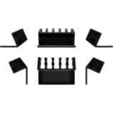 goobay 70433 organizador de cables Escritorio Soporte para cables Negro 2 pieza(s), Guía para cable negro, Soporte para cables, Escritorio, Negro