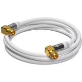 goobay 70483 cable coaxial 2 m F blanco, 2 m, F, F