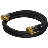 goobay 70567 cable coaxial 1 m F Negro negro, 1 m, F, F, Negro