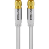 goobay 70598 cable coaxial 1 m F Blanco blanco, 1 m, F, F, Blanco