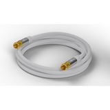 goobay 70598 cable coaxial 1 m F Blanco blanco, 1 m, F, F, Blanco