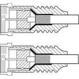 goobay 70598 cable coaxial 1 m F Blanco blanco, 1 m, F, F, Blanco