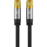 goobay 70661 cable coaxial 1 m F Negro negro, 1 m, F, F, Negro