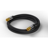 goobay 70661 cable coaxial 1 m F Negro negro, 1 m, F, F, Negro