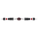 goobay 79566 accesorio para cable, Embrague negro, Negro, 250 MHz, 2x RJ45, 120 mm, 28 mm, 28 mm