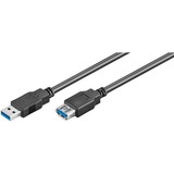goobay 93998 cable USB 1,8 m Negro, Cable alargador negro, 1,8 m, Macho/Hembra, Negro