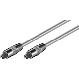 goobay AVK 221-100 1.0m 6.0mm cable de audio 1 m TOSLINK plateado, Macho, TOSLINK, Macho, 1 m