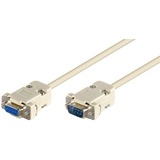 goobay CAK D-SUB 500 9M/9F 5m cable de serie, Cable alargador gris, 5 m, Macho, Hembra