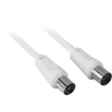 goobay COAX025W cable coaxial 2,5 m Blanco blanco, 2,5 m, Coaxial, Coaxial, Blanco
