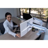 Kensington Brazo SmartFit® de altura ajustable con controles de un solo toque para dos monitores, Soporte de monitor gris, Atornillado, 9 kg, 33 cm (13"), 81,3 cm (32"), 100 x 100 mm, Plata