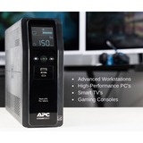 APC BACK UPS PRO BR 1200VA Línea interactiva 1,2 kVA 720 W 8 salidas AC negro, Línea interactiva, 1,2 kVA, 720 W, Seno, C13 acoplador, 8 salidas AC