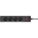 APC PZ42IZ-GR unidad de distribución de energía (PDU) 4 salidas AC Negro, Regleta negro, Básico, Horizontal/Vertical, Negro, 4 salidas AC, Tipo F, C14 acoplador