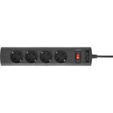 APC PZ42I-GR unidad de distribución de energía (PDU) 4 salidas AC Negro, Regleta negro, Básico, Horizontal/Vertical, Negro, 4 salidas AC, Tipo F, C14 acoplador