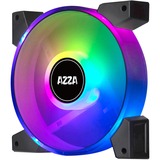 AZZA 4 X HURRICANE II DIGITAL RGB FAN 120mm + Digital RF Remote, Ventilador negro