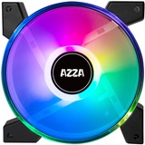 AZZA 4 X HURRICANE II DIGITAL RGB FAN 120mm + Digital RF Remote, Ventilador negro