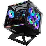 AZZA Cube 802 Cubo Negro, Caja abierta/Benchmark negro, Cubo, PC, Negro, ATX, micro ATX, Mini-ITX, SPCC, Juego