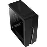 Aerocool Bolt Midi Tower Negro, Cajas de torre negro, Midi Tower, PC, Negro, ATX, micro ATX, Mini-ITX, Acrílico, Juego