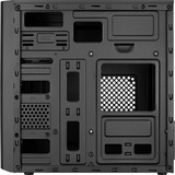 Aerocool CS-103 Mini Tower Negro, Cajas de torre negro, Mini Tower, PC, Negro, micro ATX, Mini-ITX, Acrilonitrilo butadieno estireno (ABS), SPCC, 15,6 cm