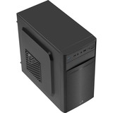 Aerocool CS-103 Mini Tower Negro, Cajas de torre negro, Mini Tower, PC, Negro, micro ATX, Mini-ITX, Acrilonitrilo butadieno estireno (ABS), SPCC, 15,6 cm