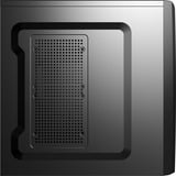 Aerocool CS‐1101 Midi Tower Negro, Cajas de torre negro, Midi Tower, PC, Negro, ATX, micro ATX, Mini-ATX, Acero, 15 cm