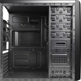 Aerocool CS‐1101 Midi Tower Negro, Cajas de torre negro, Midi Tower, PC, Negro, ATX, micro ATX, Mini-ATX, Acero, 15 cm