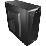 Aerocool CS‐1101 Midi Tower Negro, Cajas de torre negro, Midi Tower, PC, Negro, ATX, micro ATX, Mini-ATX, Acero, 15 cm