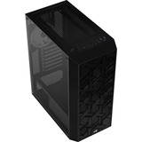 Aerocool Hive-G-BK-v1 Midi Tower, Cajas de torre negro, Midi Tower, PC, ATX, micro ATX, Mini-ITX, Acrilonitrilo butadieno estireno (ABS), SPCC, 15,7 cm, 31,7 cm