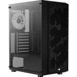 Aerocool Hive-G-BK-v3 Midi Tower Negro, Cajas de torre negro, Midi Tower, PC, Negro, ATX, micro ATX, Mini-ITX, Acrilonitrilo butadieno estireno (ABS), SPCC, 15,7 cm