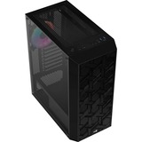 Aerocool Hive-G-BK-v3 Midi Tower Negro, Cajas de torre negro, Midi Tower, PC, Negro, ATX, micro ATX, Mini-ITX, Acrilonitrilo butadieno estireno (ABS), SPCC, 15,7 cm