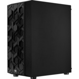 Aerocool Hive-G-BK-v3 Midi Tower Negro, Cajas de torre negro, Midi Tower, PC, Negro, ATX, micro ATX, Mini-ITX, Acrilonitrilo butadieno estireno (ABS), SPCC, 15,7 cm