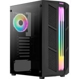 Aerocool Prime-G-BK-v2 Midi Tower Negro, Cajas de torre negro, Midi Tower, PC, Negro, ATX, micro ATX, Mini-ITX, Acrilonitrilo butadieno estireno (ABS), SPCC, Azul, Verde, Rojo