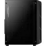 Aerocool Prime-G-BK-v2 Midi Tower Negro, Cajas de torre negro, Midi Tower, PC, Negro, ATX, micro ATX, Mini-ITX, Acrilonitrilo butadieno estireno (ABS), SPCC, Azul, Verde, Rojo