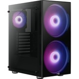 Aerocool Python Midi Tower Negro, Cajas de torre negro, Midi Tower, PC, Negro, ATX, micro ATX, Mini-ITX, ABS sintéticos, SPCC, Juego