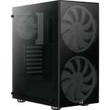 Aerocool Python Midi Tower Negro, Cajas de torre negro, Midi Tower, PC, Negro, ATX, micro ATX, Mini-ITX, ABS sintéticos, SPCC, Juego