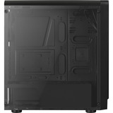 Aerocool RIFT carcasa de ordenador Midi Tower Negro, Cajas de torre negro, Midi Tower, PC, Negro, ATX, micro ATX, Mini-ITX, SPCC, Juego