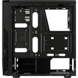 Aerocool RIFT carcasa de ordenador Midi Tower Negro, Cajas de torre negro, Midi Tower, PC, Negro, ATX, micro ATX, Mini-ITX, SPCC, Juego