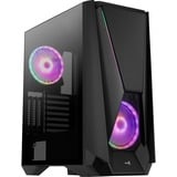 Aerocool Visor Midi Tower Negro, Cajas de torre negro, Midi Tower, PC, Negro, ATX, EATX, micro ATX, Mini-ITX, Acrilonitrilo butadieno estireno (ABS), SPCC, Acero, Juego