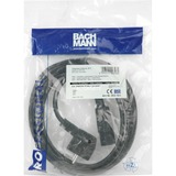 Bachmann 353.185 3m Enchufe tipo F C13 acoplador Negro cable de transmisión negro, 3 m, Macho/Hembra, Enchufe tipo F, C13 acoplador, 250, Negro