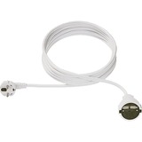 Bachmann 5m Schuko H05VV­F 3G 1.50mm² Blanco, Cable alargador blanco, 5 m, 250 V, 16 A