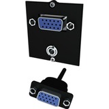 Bachmann 917.150 toma de corriente VGA + 3.5 mm Negro, Adaptador negro, VGA + 3.5 mm, Negro