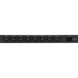 BlueWalker RC-16A unidad de distribución de energía (PDU) 8 salidas AC 1U Negro, Fuente de alimentación 1U, Horizontal, Negro, LCD, 8 salidas AC, C13 acoplador