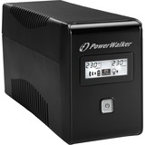 BlueWalker VI 650 LCD 0,65 kVA 360 W 2 salidas AC, UPS negro, 0,65 kVA, 360 W, 160 V, 290 V, 50/60 Hz, 220 V, Minorista