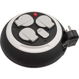 Brennenstuhl 1109220600 base múltiple 3 m 3 salidas AC Interior Negro, Blanco, Enrrollacables negro/blanco, 3 m, 3 salidas AC, Interior, IP20, PVC, De plástico, Negro, Blanco