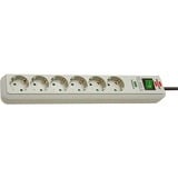 Brennenstuhl 1159750015 limitador de tensión Gris 6 salidas AC 1,5 m, Regleta gris claro, 6 salidas AC, 16 A, 4500 A, Gris, 1,5 m