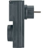 Brennenstuhl 1506120 contador eléctrico Negro Temporizador diario antracita, Temporizador diario, Negro, Giratorio, IP44, 91 mm, 62 mm