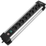 Brennenstuhl BN-1391000018 Bases múltiples, Regleta negro/Plateado