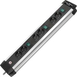 Brennenstuhl BN-1391000078 Bases múltiples, Regleta negro/Plateado, 3 m, Negro