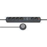 Brennenstuhl Eco-Line Comfort Switch base múltiple 2 m 6 salidas AC Antracita, Regleta antracita, 2 m, 6 salidas AC, Antracita, 3680 W, 16 A, 390 mm